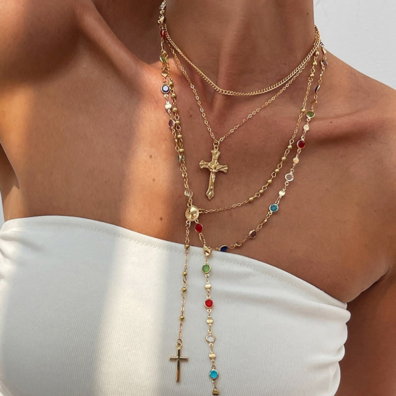 Lioré 4-Piece Cross Necklace Set