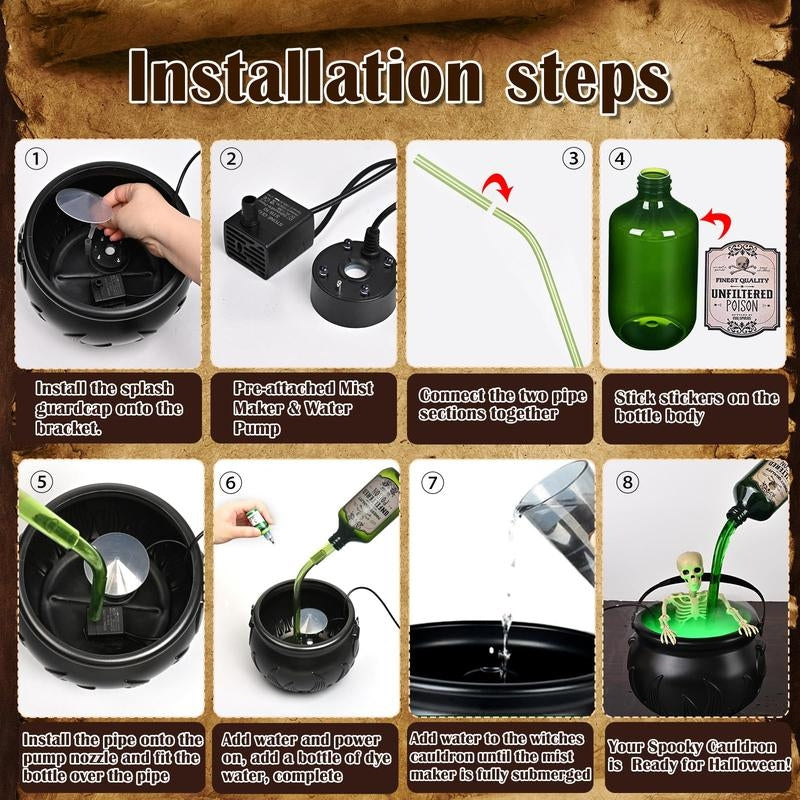 Boo Brew Led Halloween Cauldron