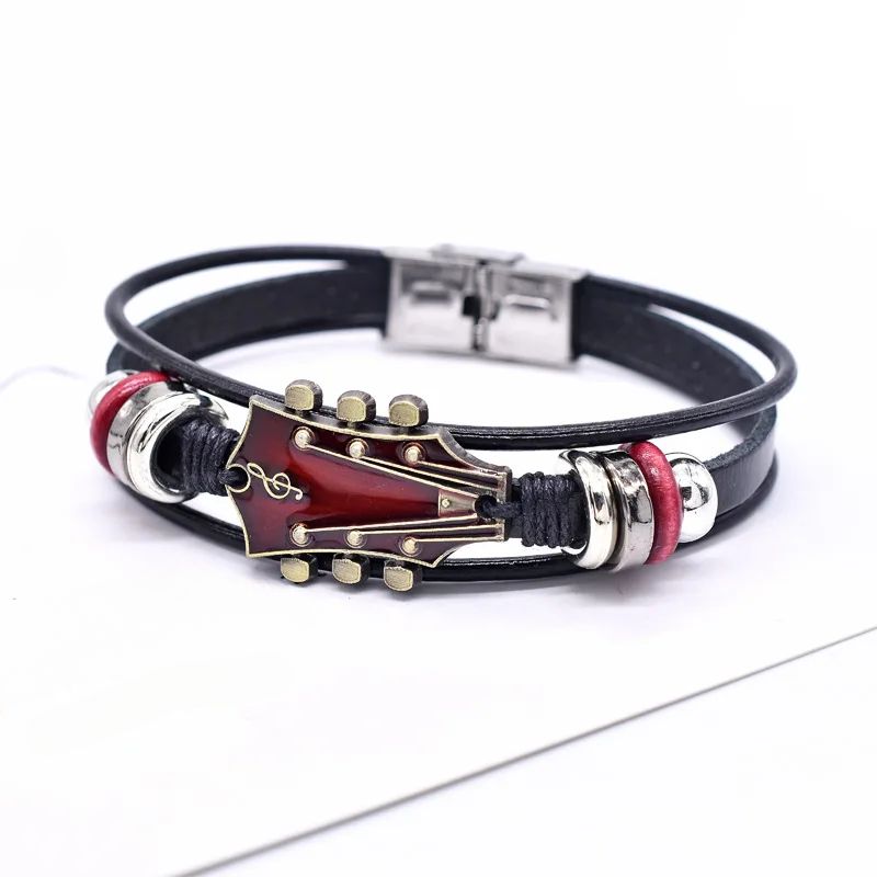 Guitar Leather Bracelet