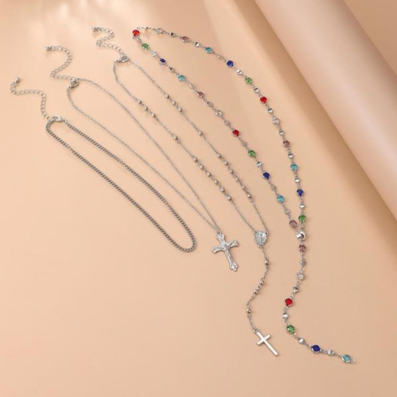 Lioré 4-Piece Cross Necklace Set