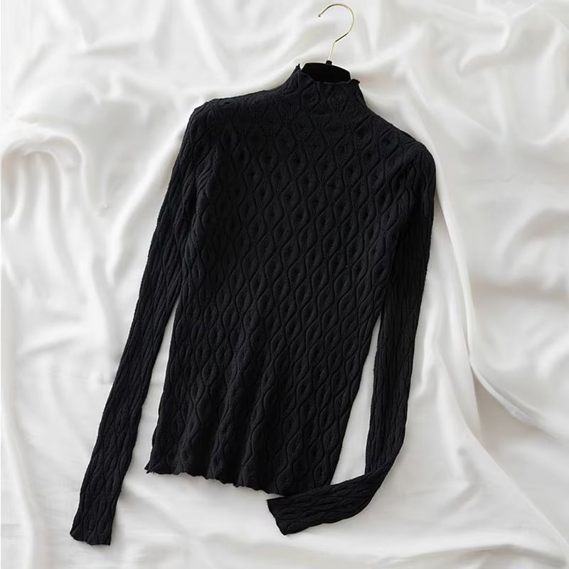 Moiré Cashmere Turtleneck