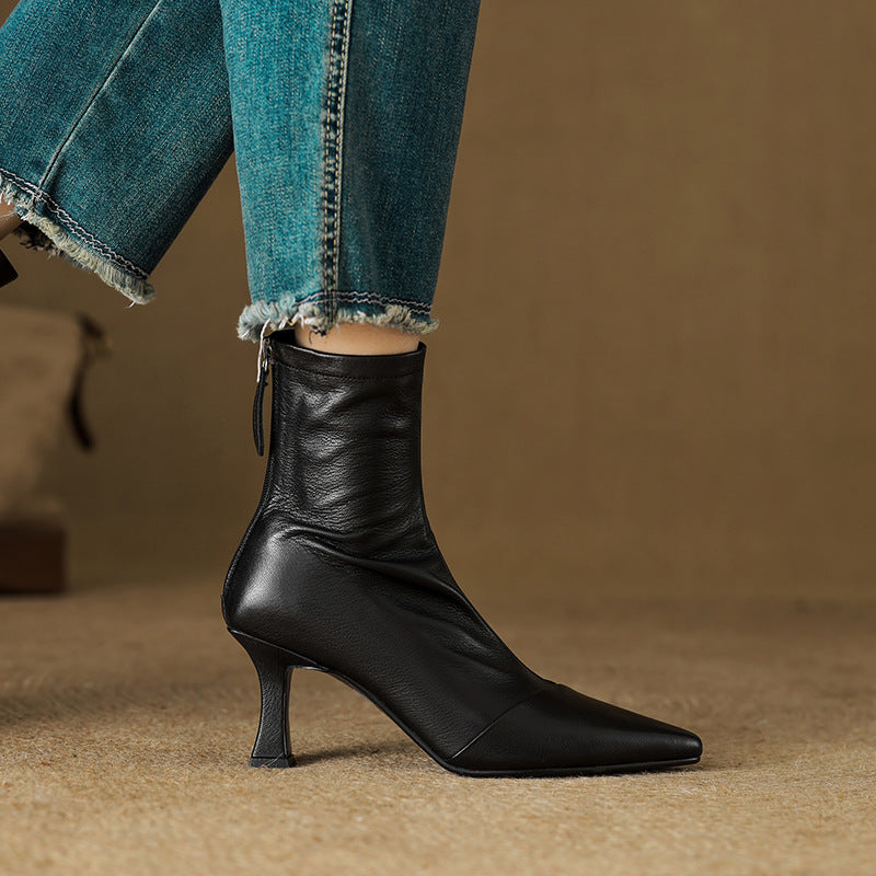Solven Pointed Slim Boots