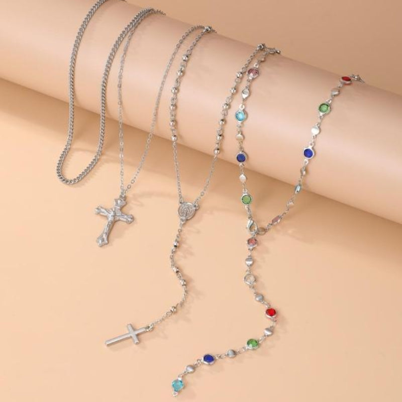 Lioré 4-Piece Cross Necklace Set