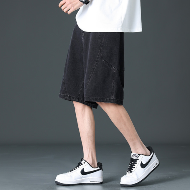 Delano Wide-Leg Denim Shorts