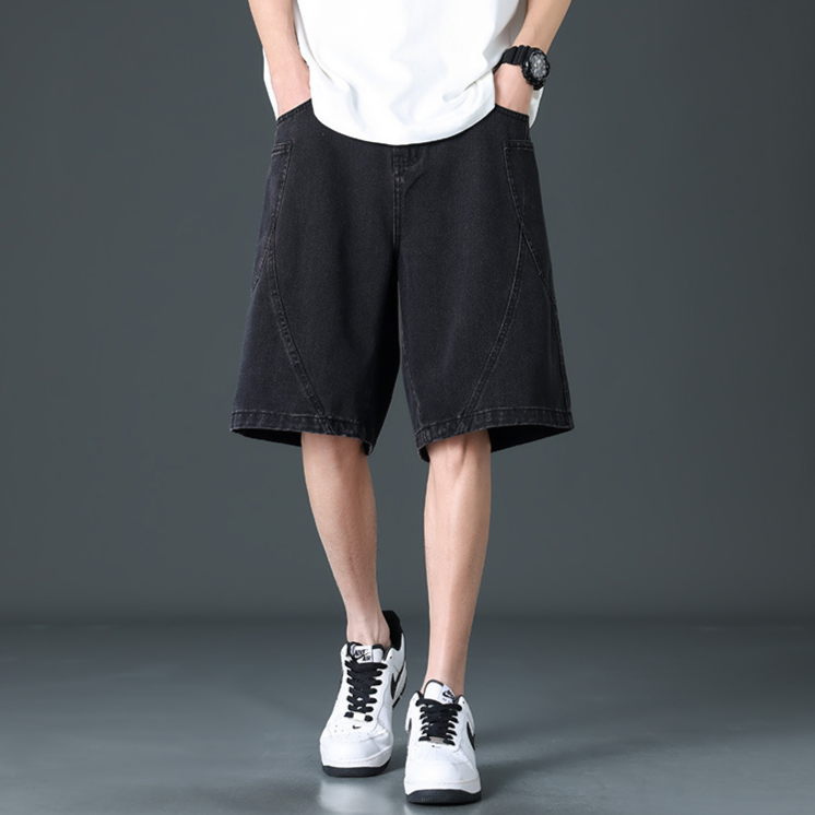 Delano Wide-Leg Denim Shorts