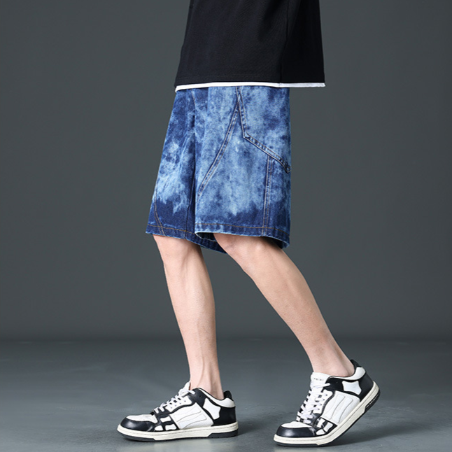 Delano Wide-Leg Denim Shorts