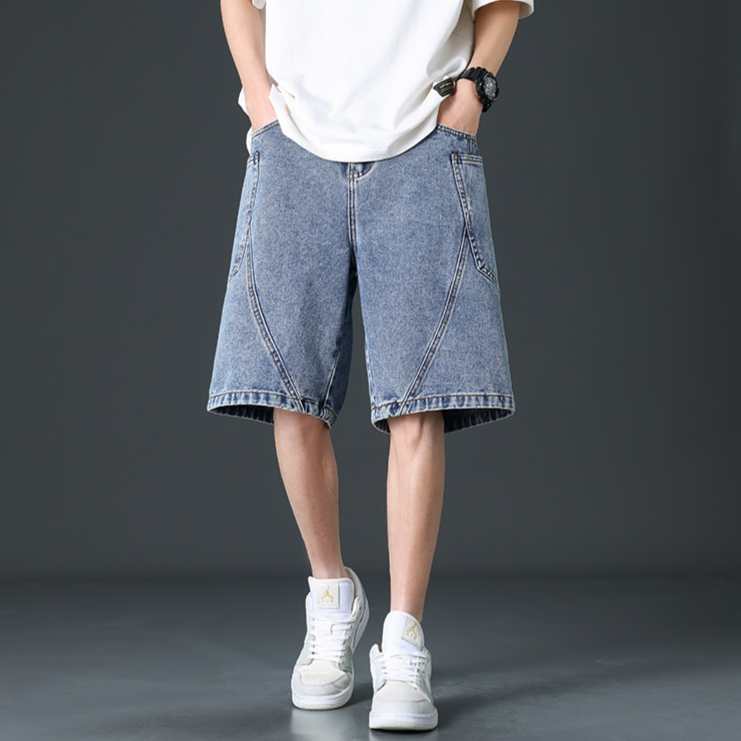 Delano Wide-Leg Denim Shorts