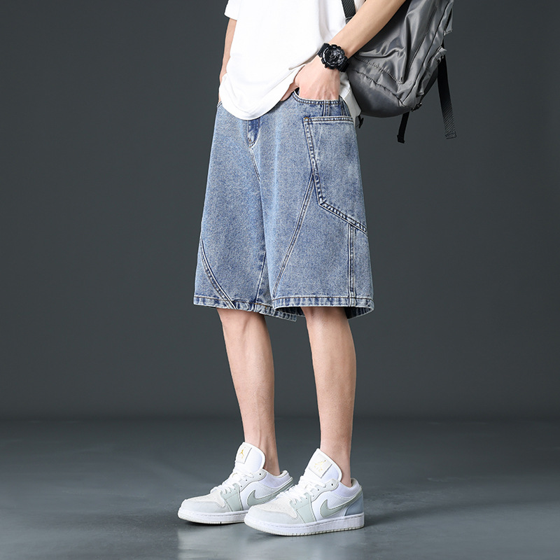 Delano Wide-Leg Denim Shorts