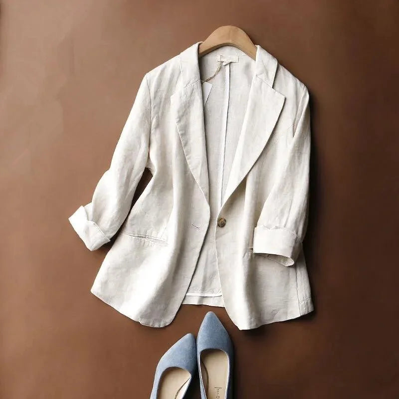 Elise Relaxed Linen Blazer