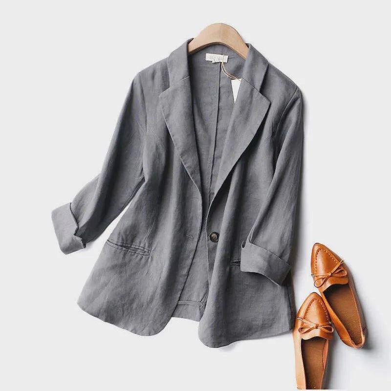 Elise Relaxed Linen Blazer