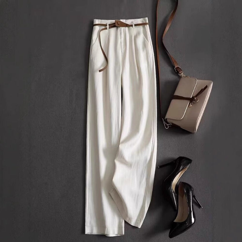 Esme Pleated-Belt Trousers