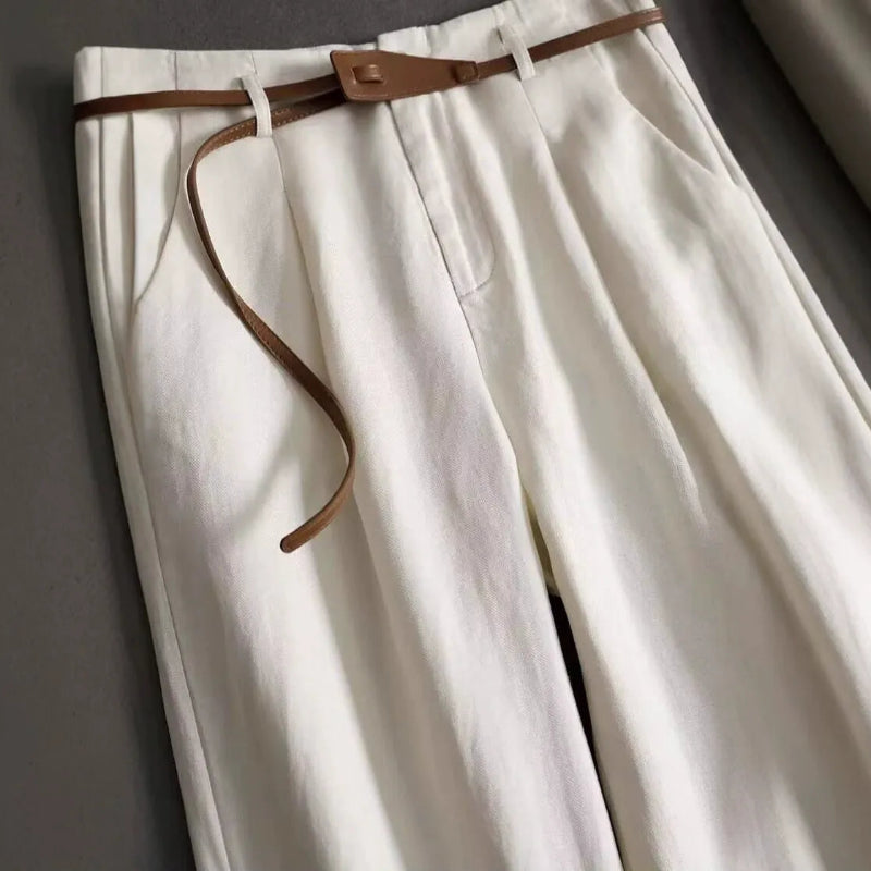 Esme Pleated-Belt Trousers