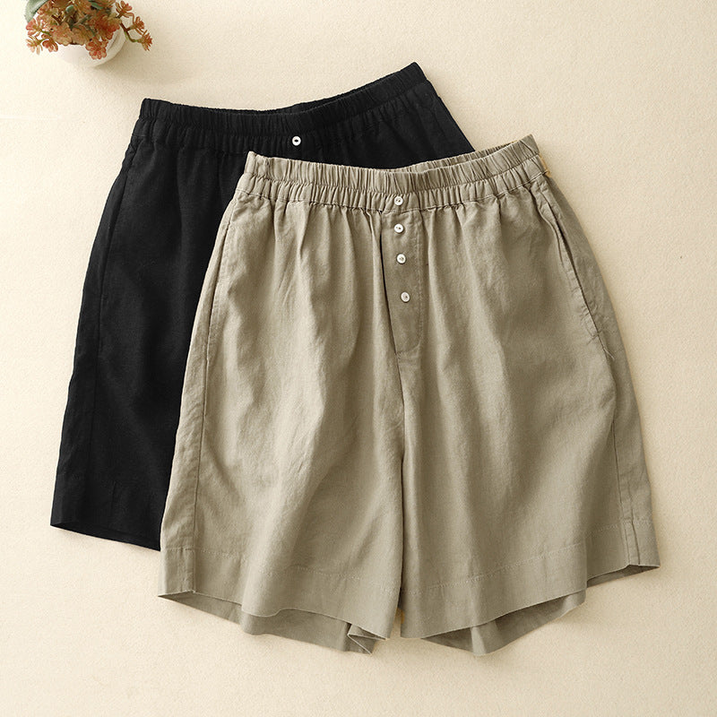 Haven Relaxed Linen Shorts