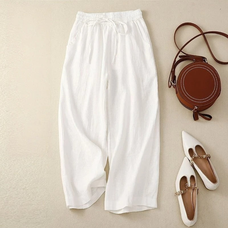 Liora Drawstring Linen Pants