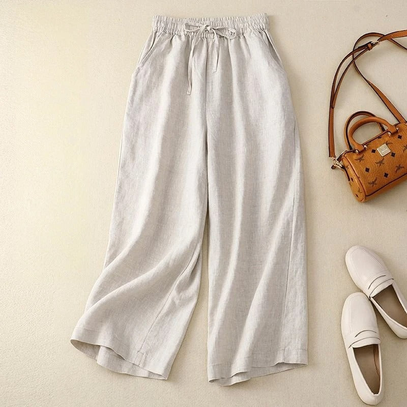 Liora Drawstring Linen Pants