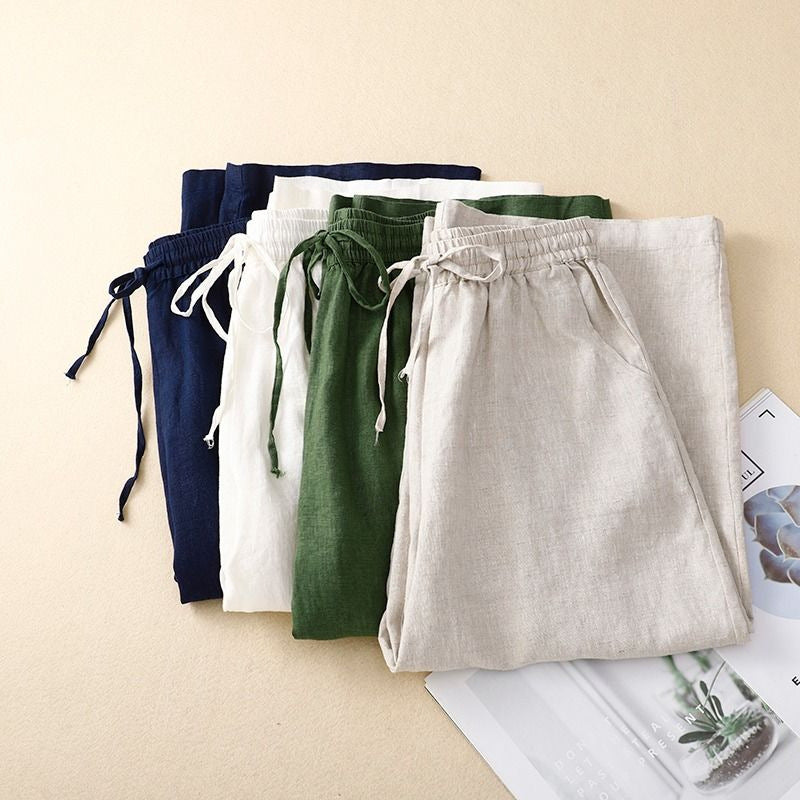 Liora Drawstring Linen Pants