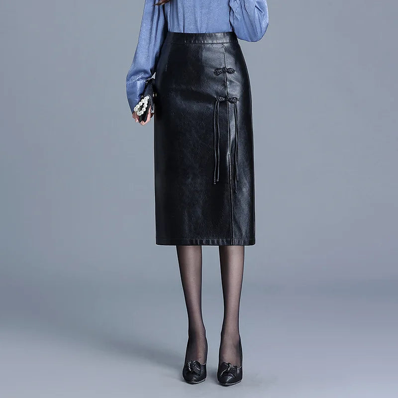 Liora Knot-Slit Skirt