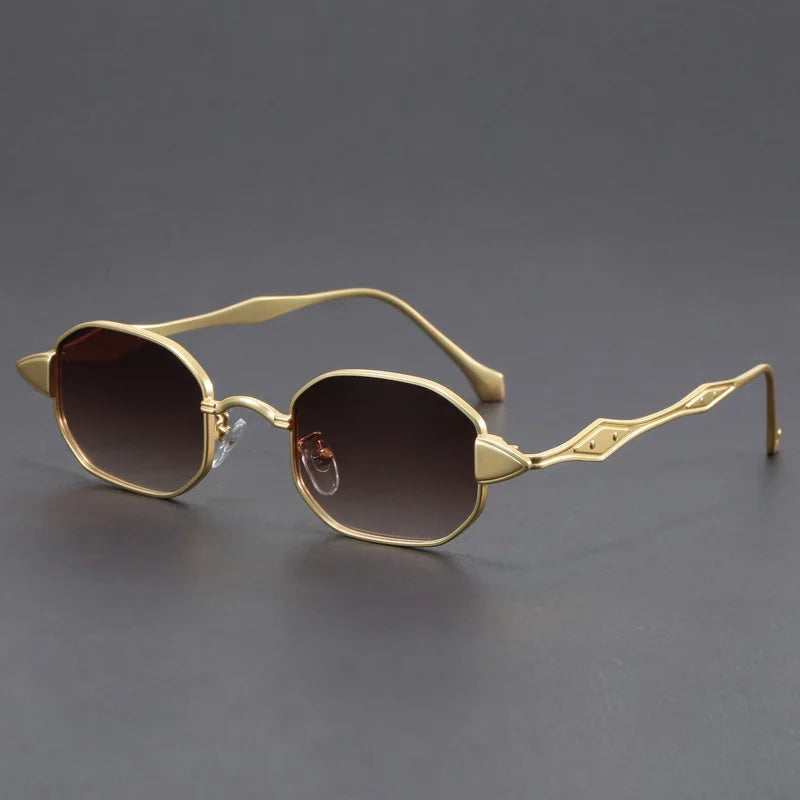 Lunara Spiked Oval Sunglasses