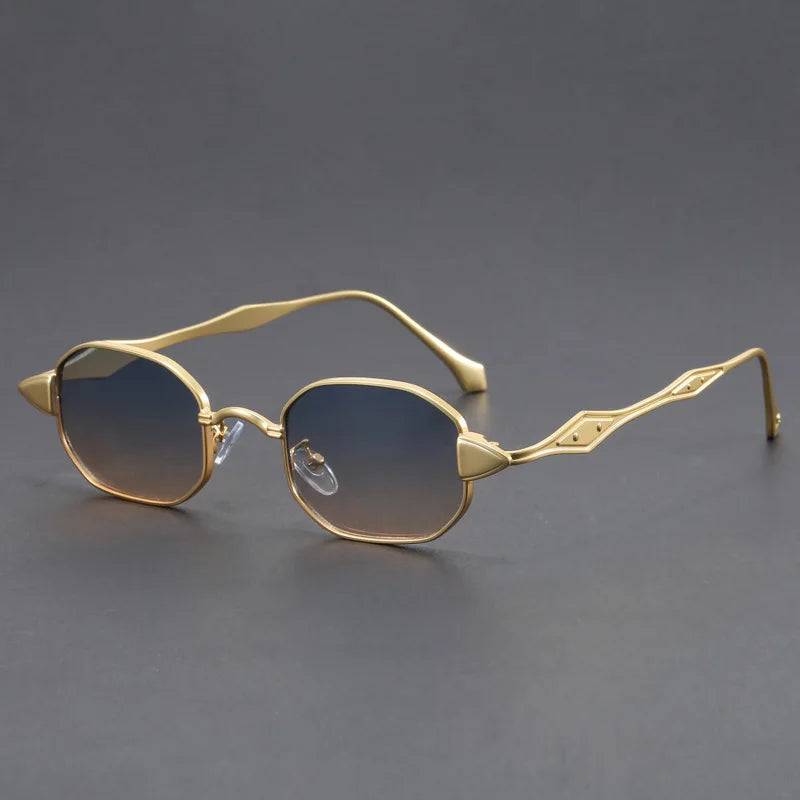 Lunara Spiked Oval Sunglasses