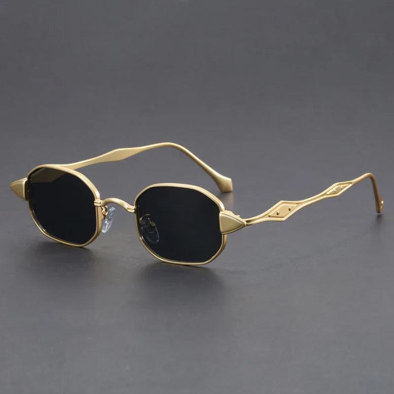 Lunara Spiked Oval Sunglasses