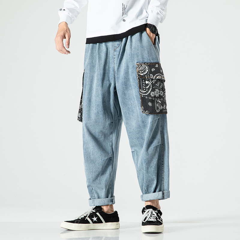 Maddox Paisley Denim Joggers