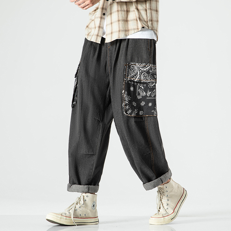 Maddox Paisley Denim Joggers