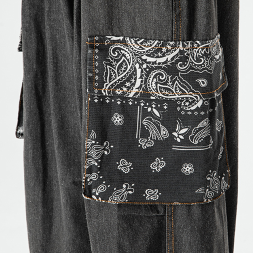 Maddox Paisley Denim Joggers