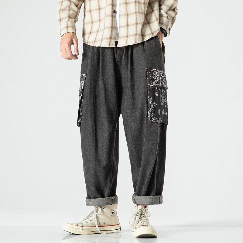 Maddox Paisley Denim Joggers