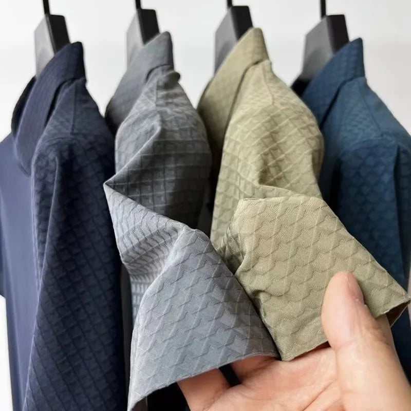 Marlow Textured Silk Polo