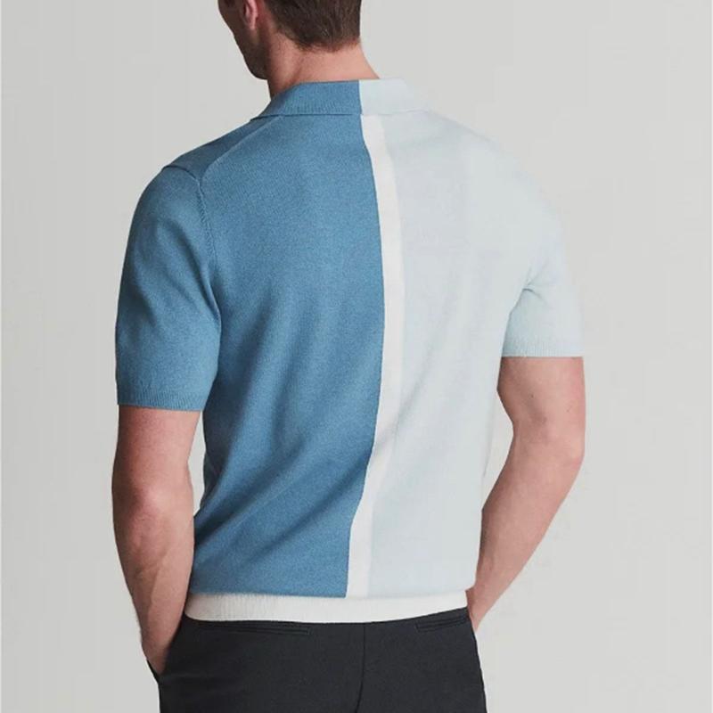 Mateo Split-Panel Knit Polo