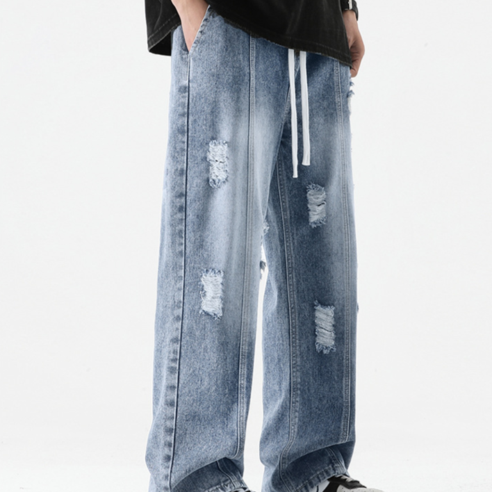 Nexus Distressed Denim Joggers