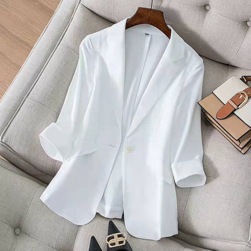 Noelle Rolled-Sleeve Blazer