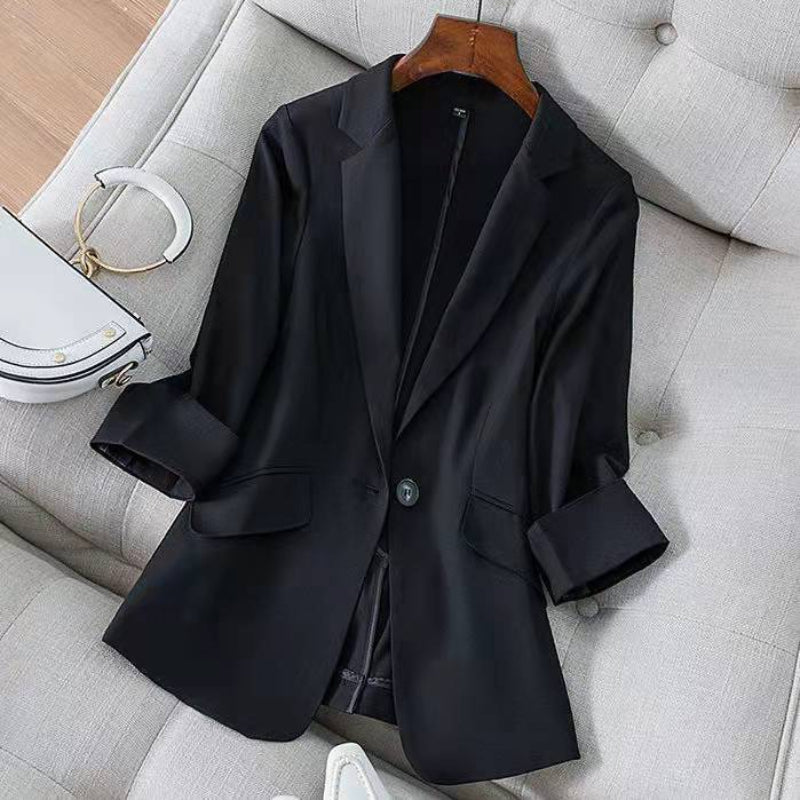 Noelle Rolled-Sleeve Blazer