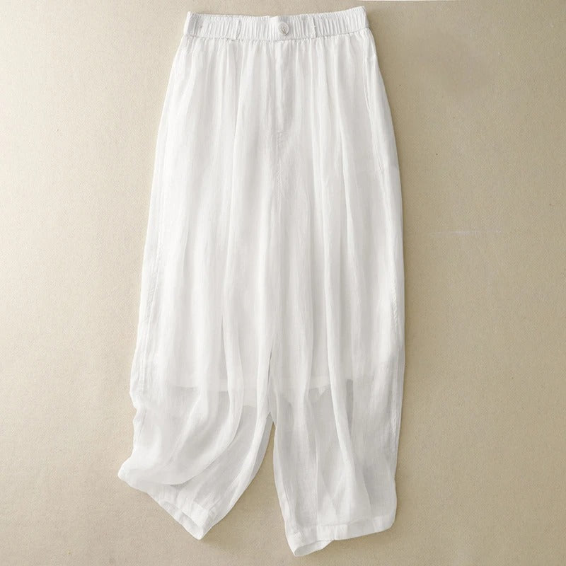 Nola Sheer-Layered Pants