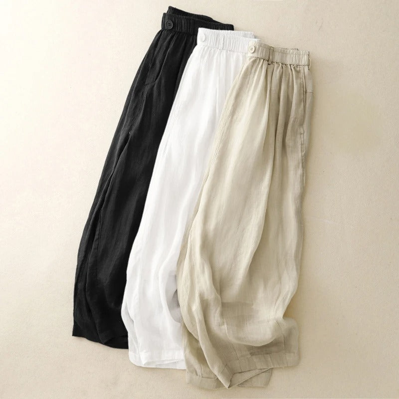 Nola Sheer-Layered Pants