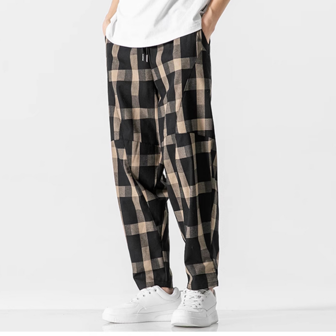 Preston Tapered Check Pants