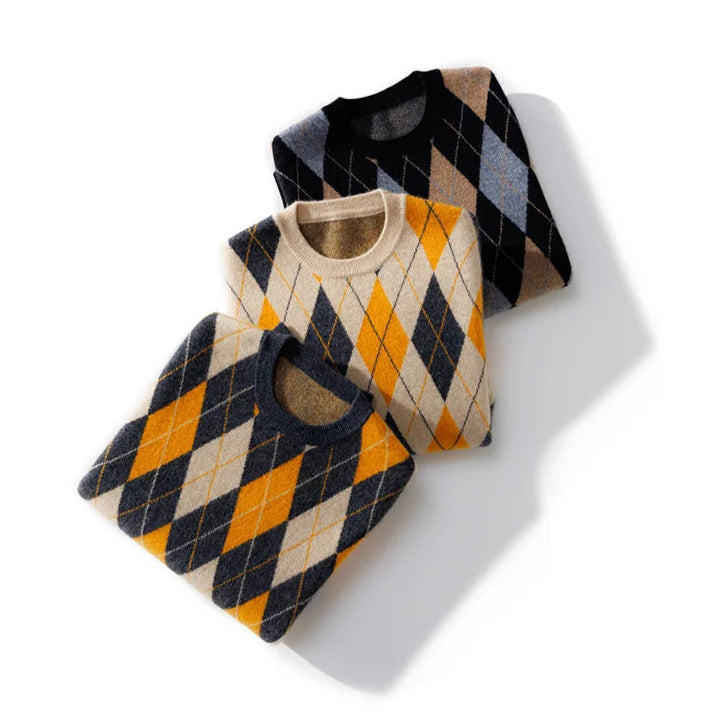 Larkin Merino Argyle Pullover