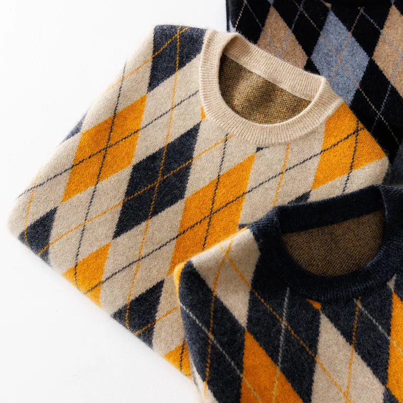 Larkin Merino Argyle Pullover