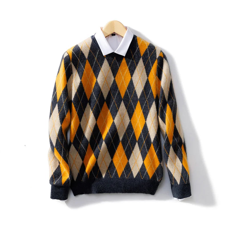 Larkin Merino Argyle Pullover