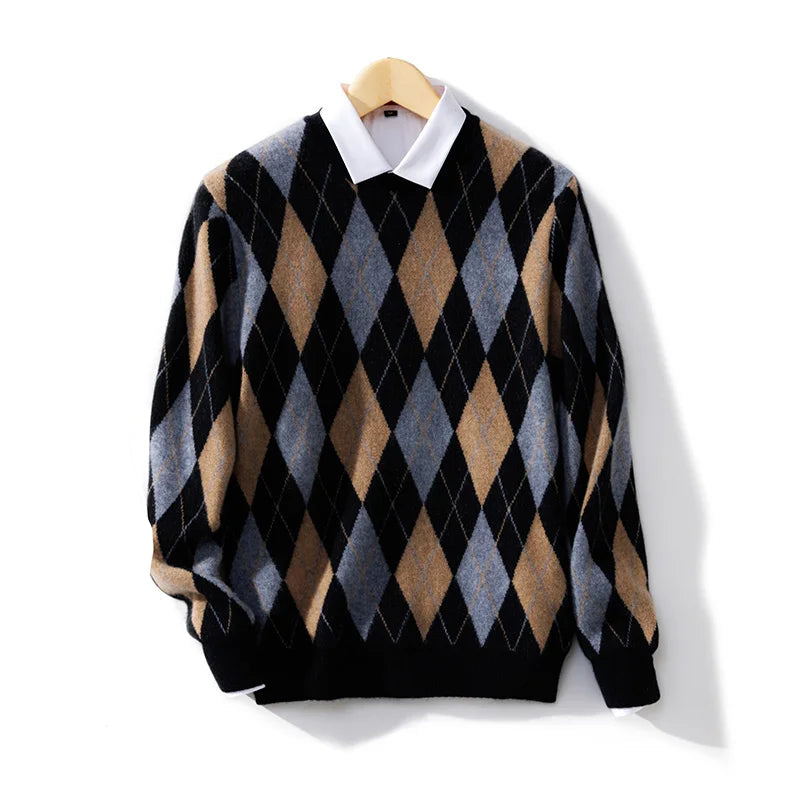 Larkin Merino Argyle Pullover