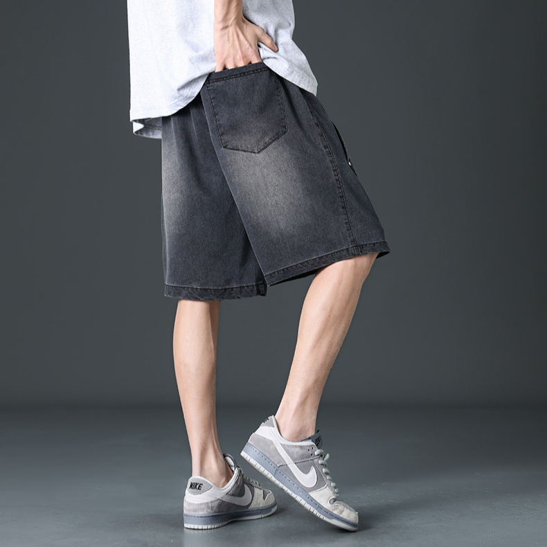 Prism Wide-Leg Denim Shorts