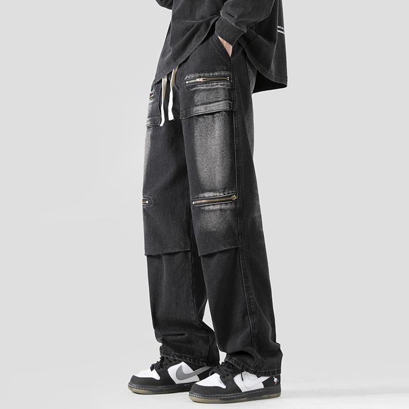 Rebel Washed Cargo Denim Pants