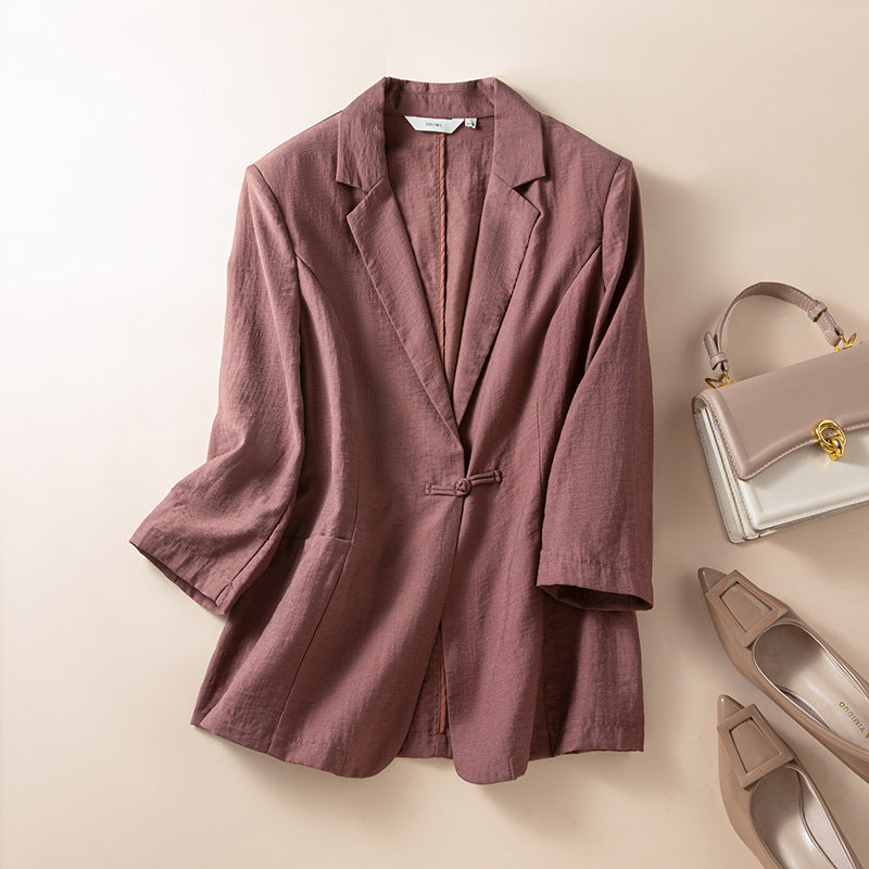 Rowan Linen Wrap Blazer