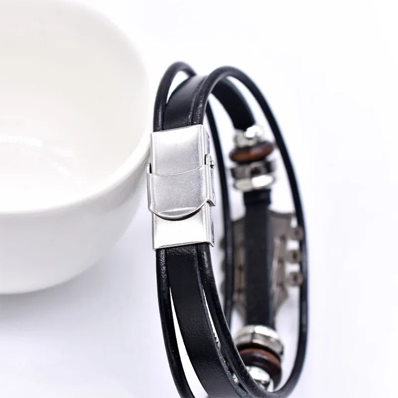 Guitar Leather Bracelet