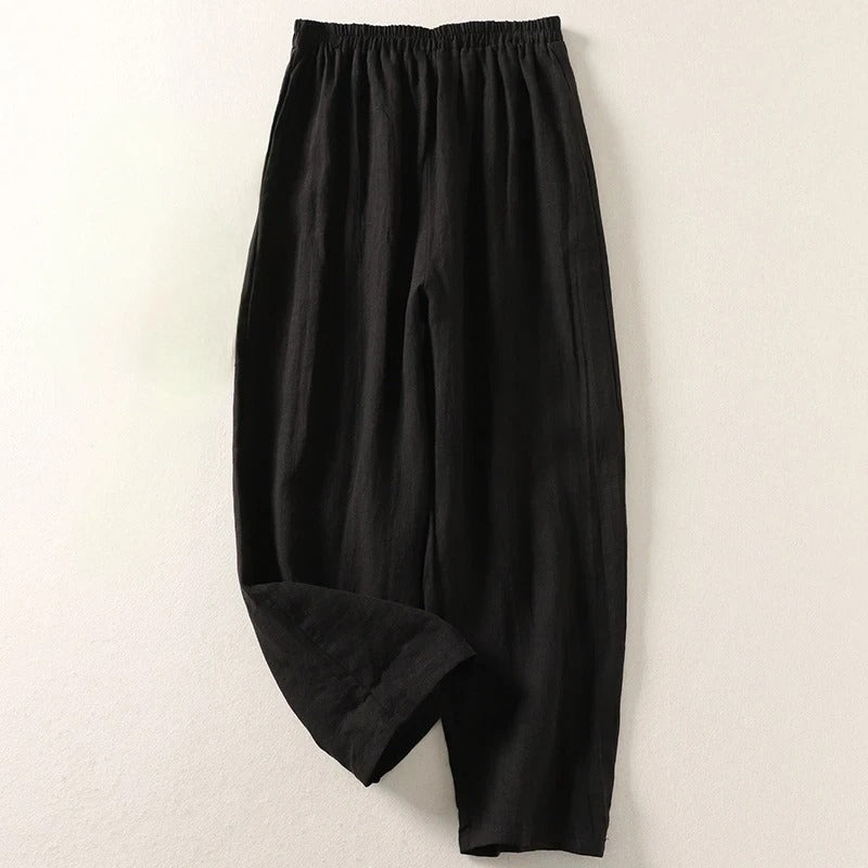 Sofia Tapered Relax-Fit Linen Pants