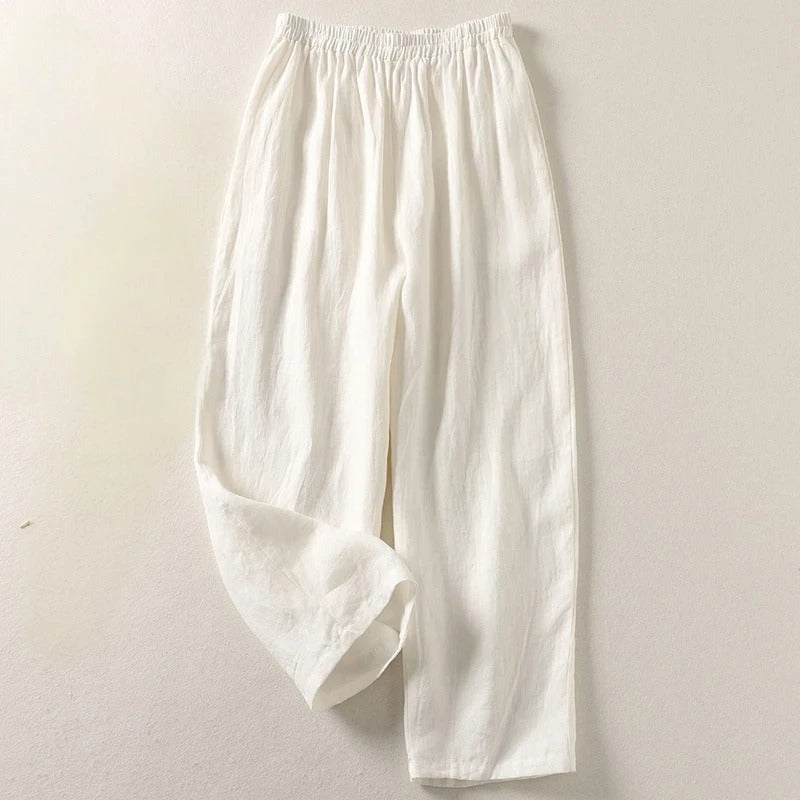 Sofia Tapered Relax-Fit Linen Pants