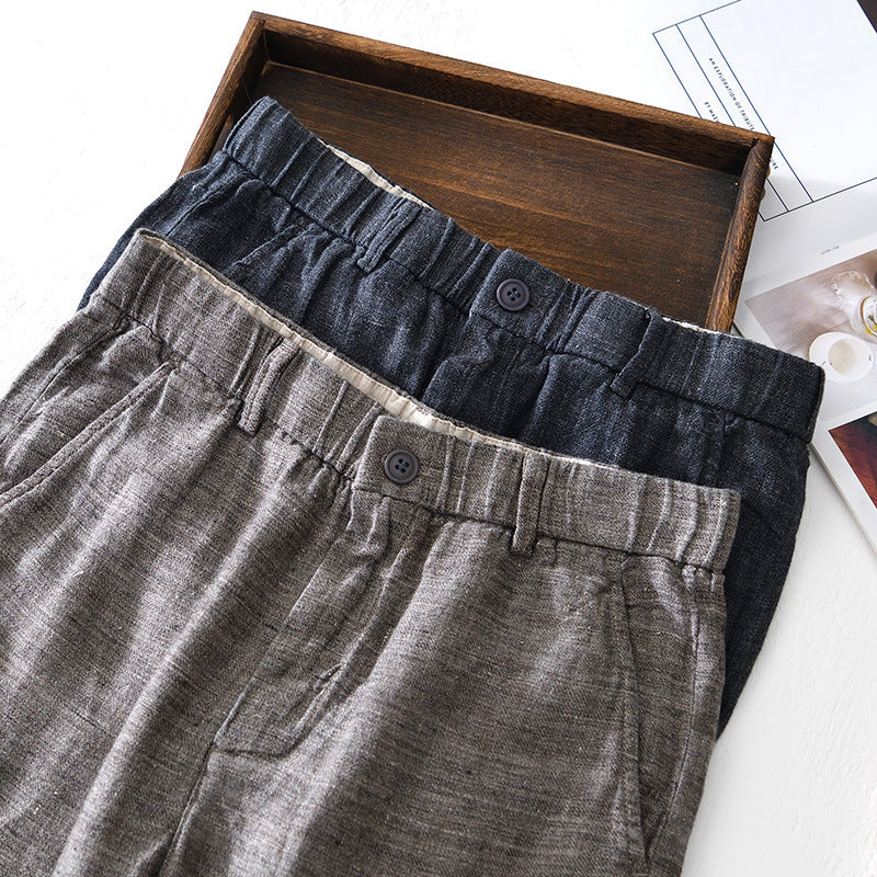 Vesta Rolled-Hem Linen Trousers