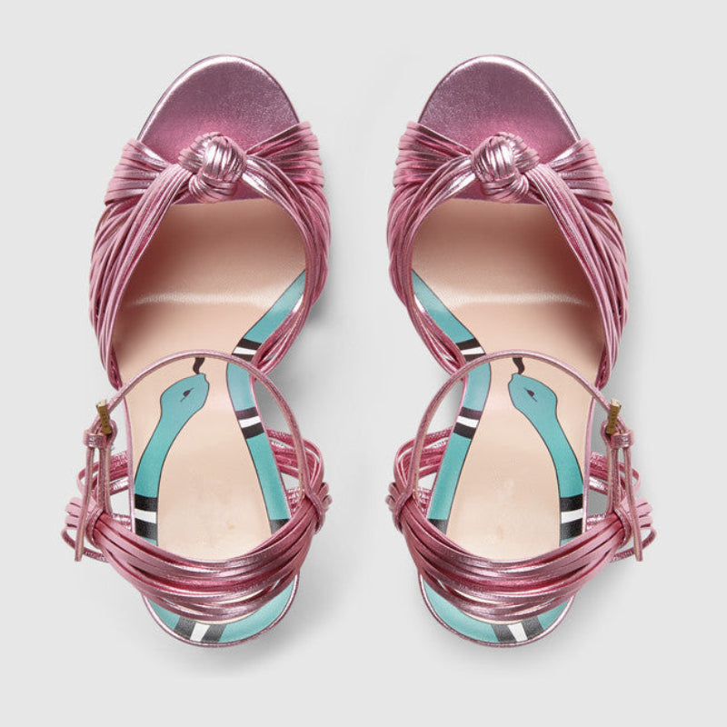 Liora Metallic Heeled Sandals