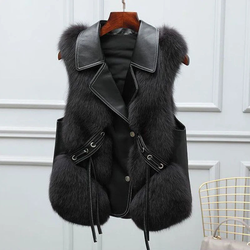 Regal Fur Layer Vest