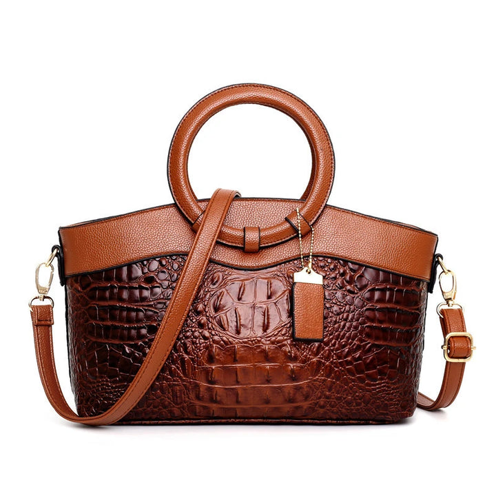 Corven Croc-Embossed Leather Bag